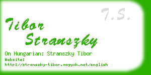 tibor stranszky business card
